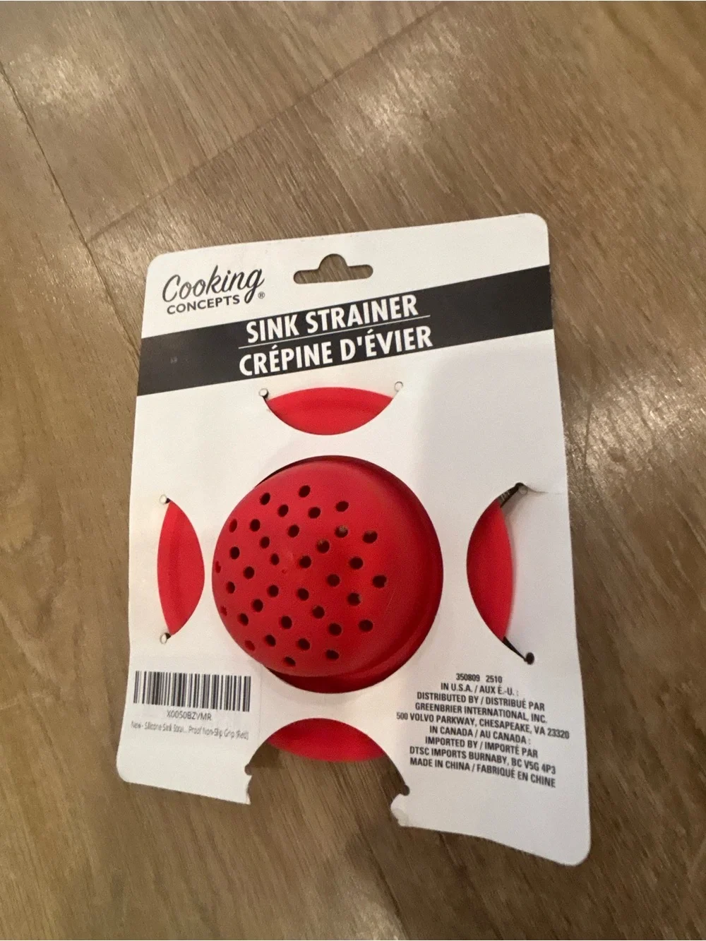 Red Silicone Sink Strainer - Flexible Kitchen Drain Filter